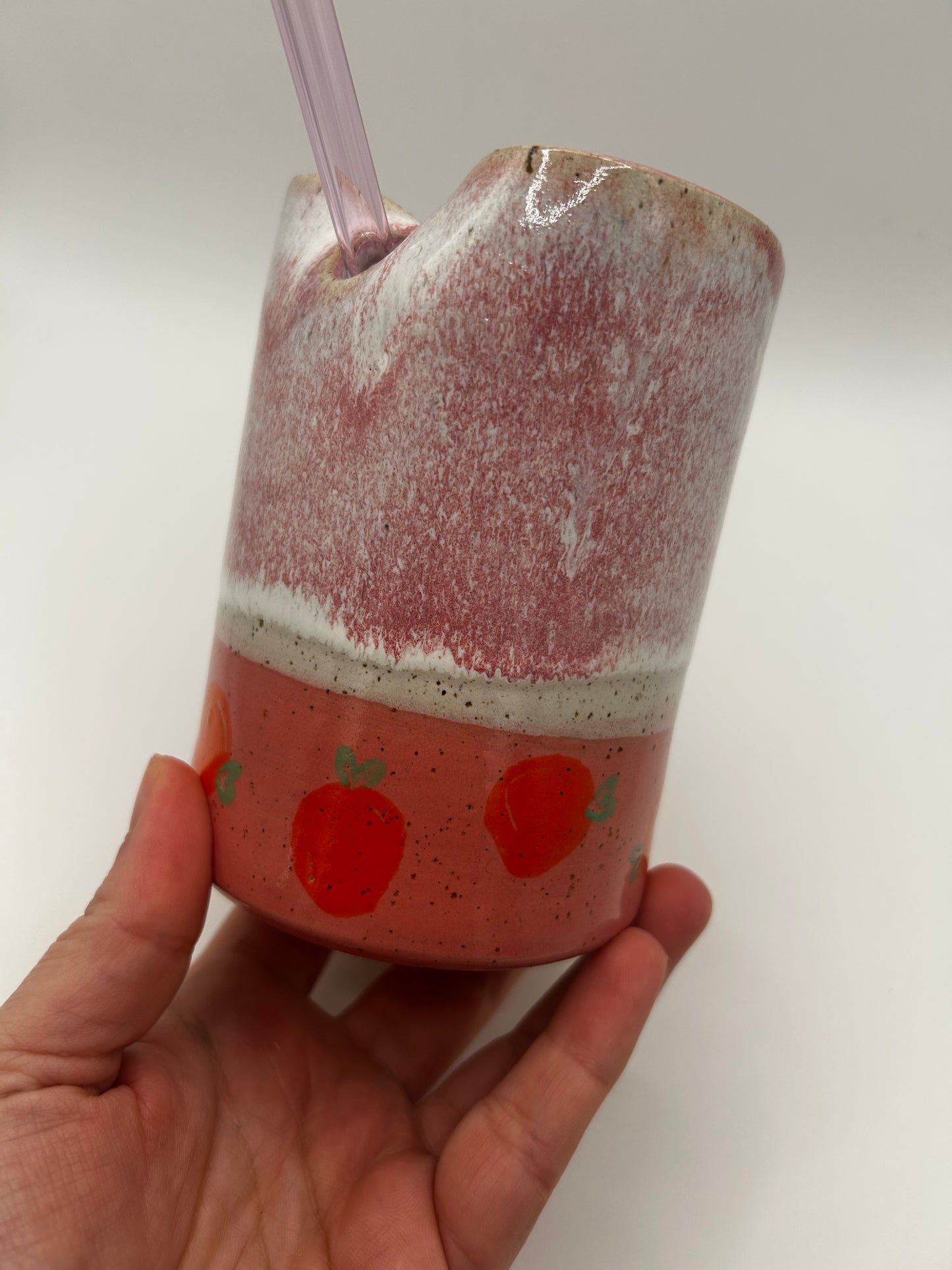 Fruity Straw Cup - Pink & Oranges