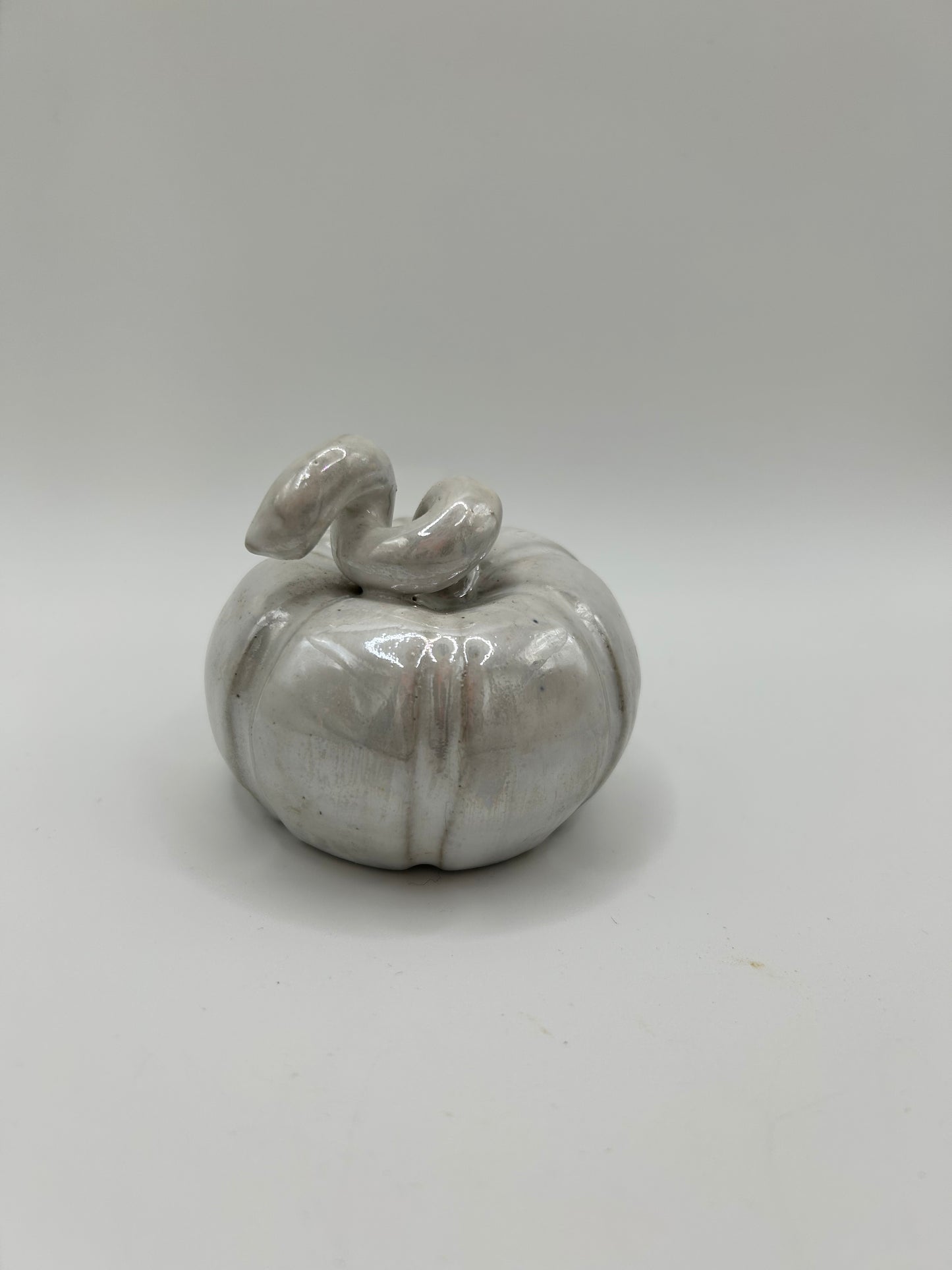 Pumpkin #1 - Small White Mother of Pearl