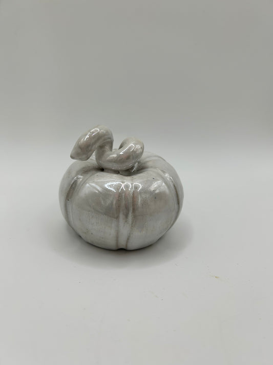 Pumpkin #1 - Small White Mother of Pearl