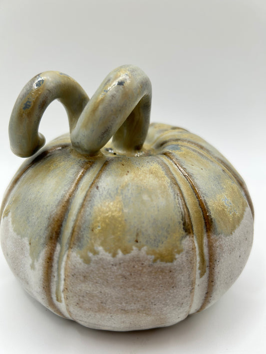 Pumpkin #10- Large Alabaster and Smoke