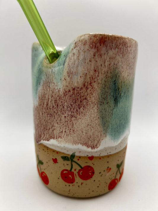 Fruity Straw Cup - Cherries