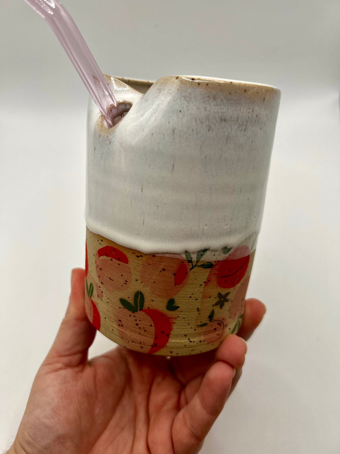 Fruity Straw Cup - Peaches and Cream