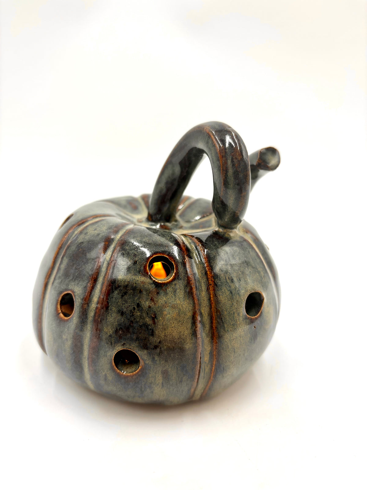Pumpkin Luminary - Dark Blue/ Green - Small