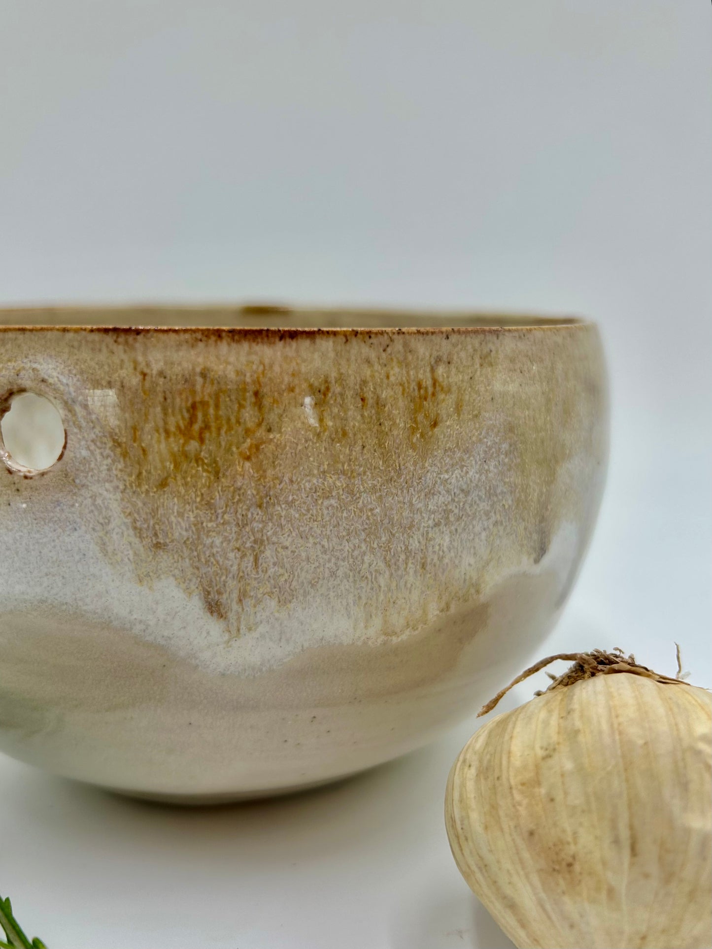Prep + Marinade Bowl with Herb Stripper, Garlic Grater - Umber