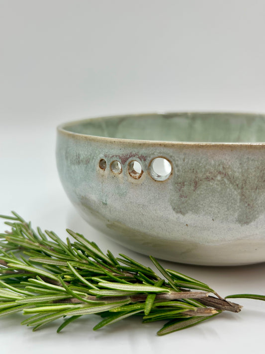 Prep + Salad Bowl with Herb Stripper, Garlic Grater - Sage