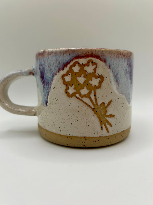 Medium Mug - Reactive Glaze - Bouquet