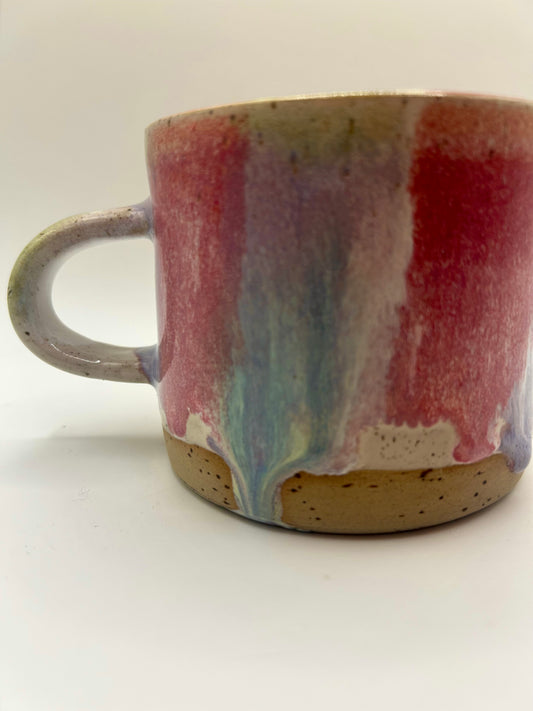 Medium Mug - Reactive Glaze - Pastel Rainbow Drip