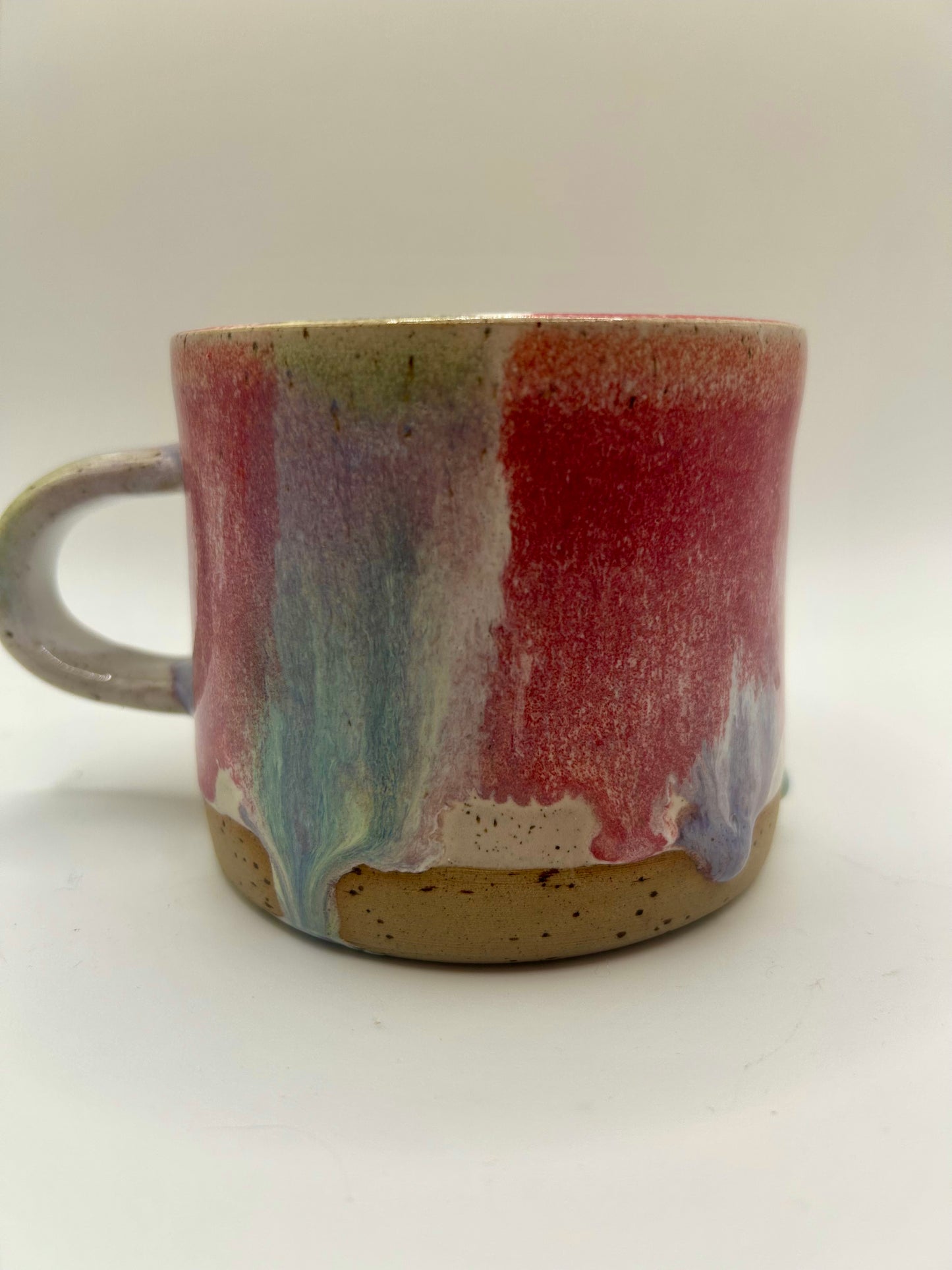 Medium Mug - Reactive Glaze - Pastel Rainbow Drip