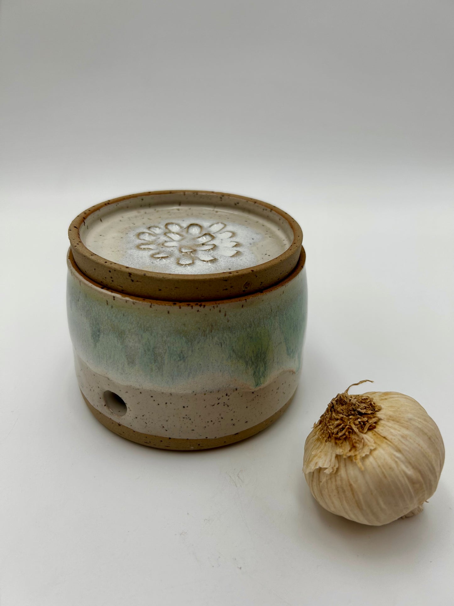 Garlic Grater Pot - Green Tea