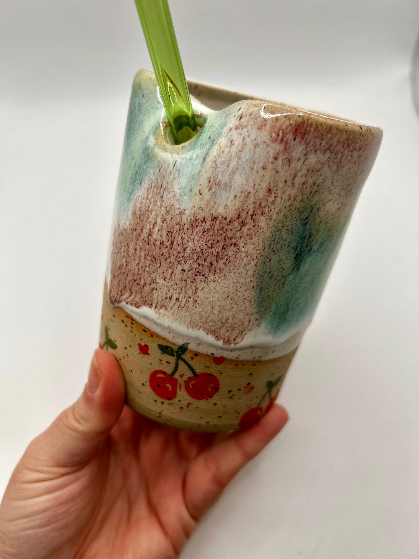 Fruity Straw Cup - Cherries