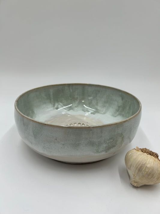 Prep + Salad Bowl with Garlic Grater - Sage