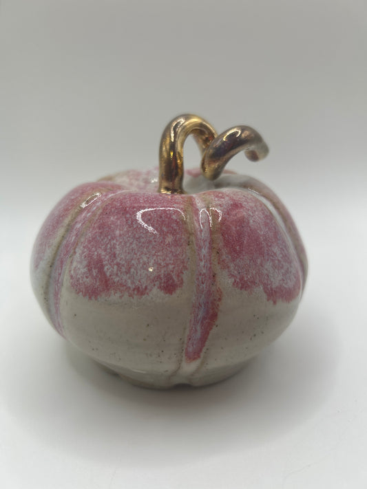 Pumpkin #24 - Large Raspberry and Gold