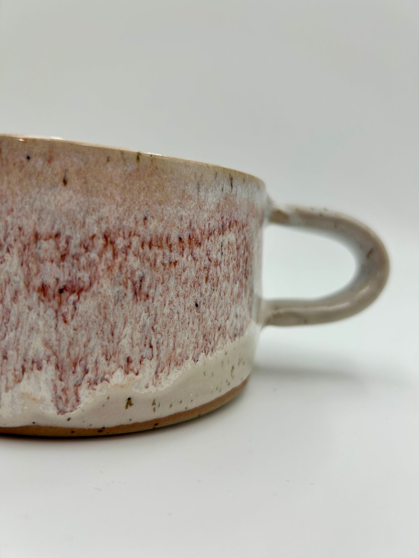 Flat White Mug - Low and Wide Stoneware Mug - Various Colours