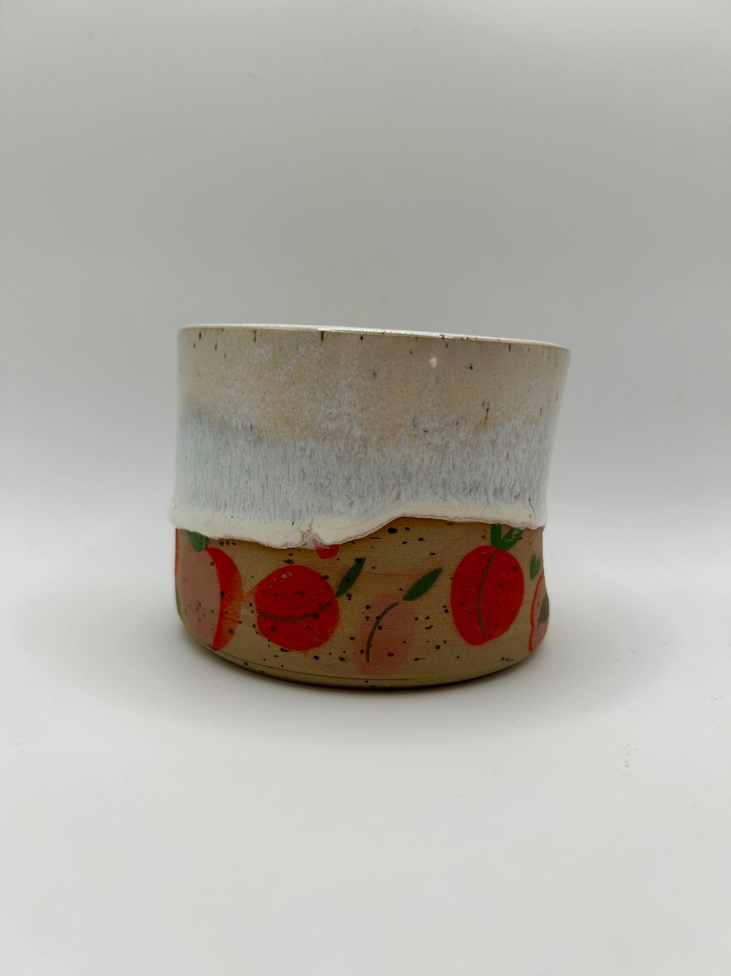 Fruity Handle Less Mug - Peaches and Cream