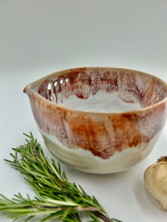 Prep + Marinade Bowl with Herb Stripper, Garlic Grater - Sienna