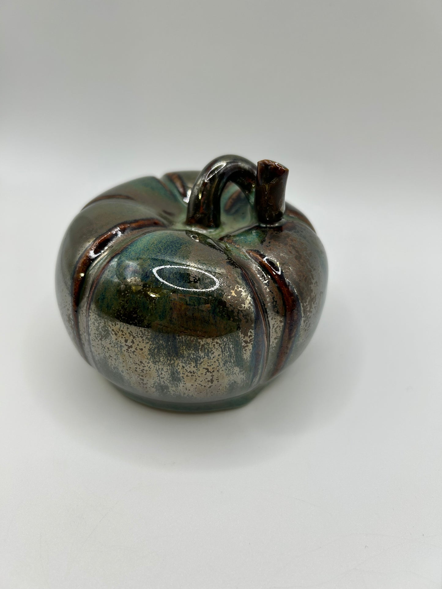 Pumpkin #17 - Large Metallic Green
