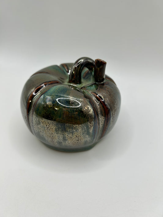 Pumpkin #17 - Large Metallic Green