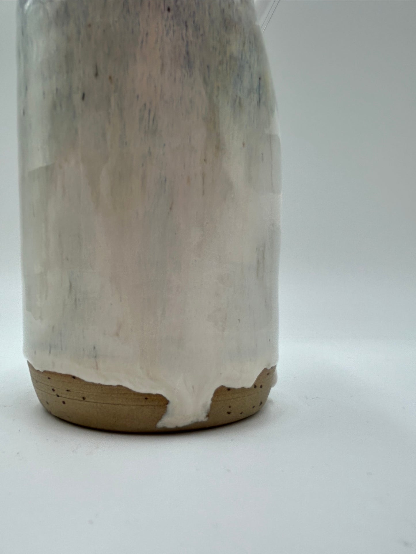 Cup with Straw Hole + Glass Straw - Ivory 1