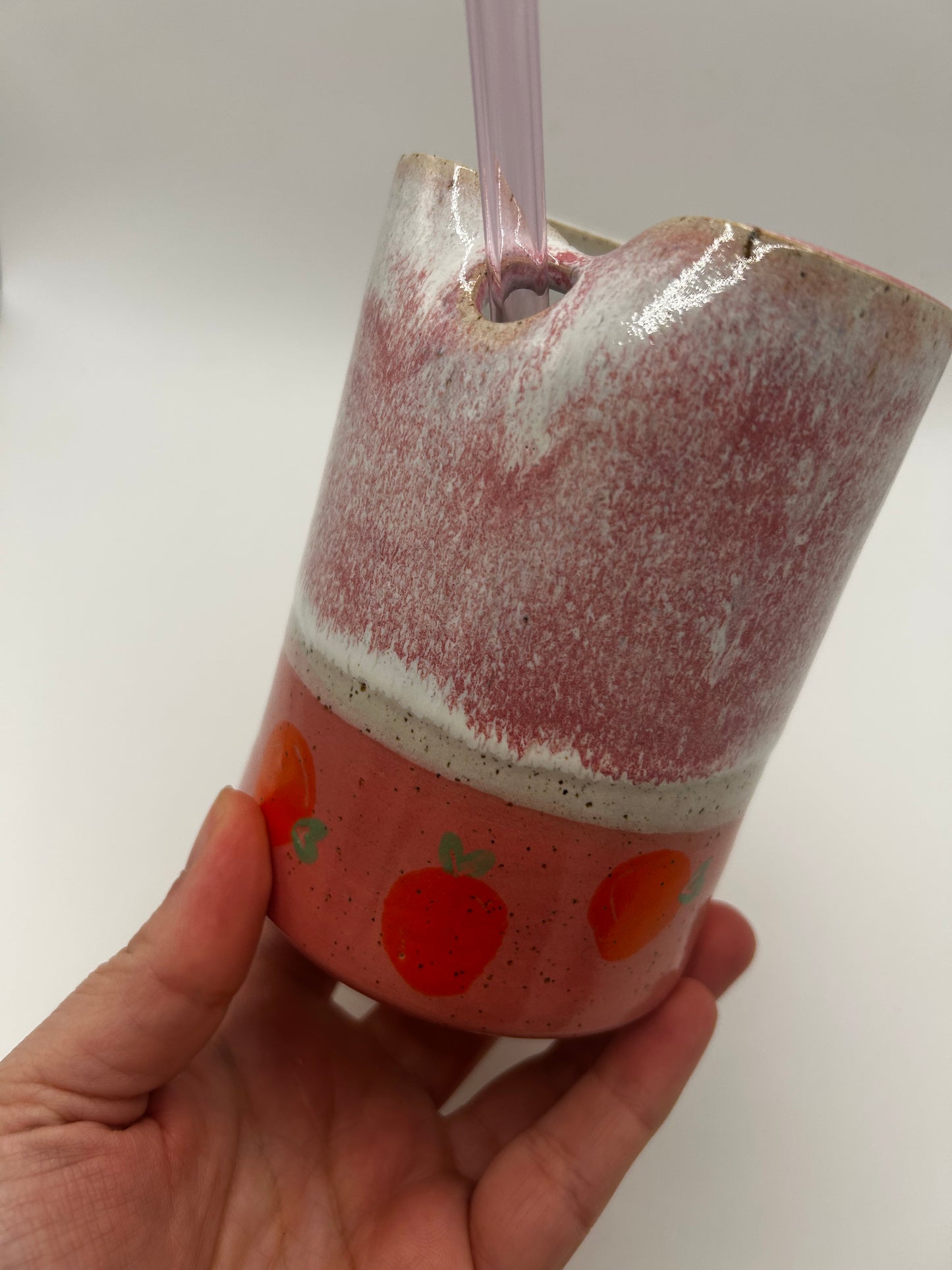 Fruity Straw Cup - Pink & Oranges