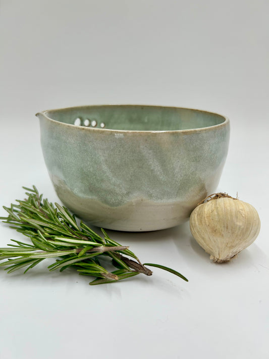 Prep + Marinade Bowl with Herb Stripper, Garlic Grater - Sage