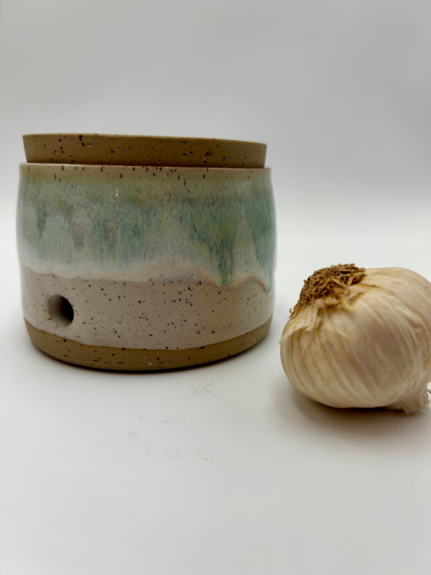 Garlic Grater Pot - Green Tea