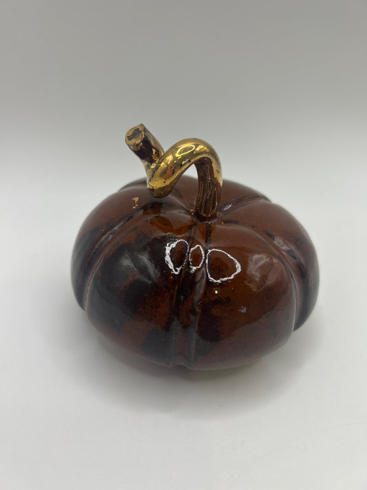 Pumpkin #28 - Medium Burnt Orange and Gold