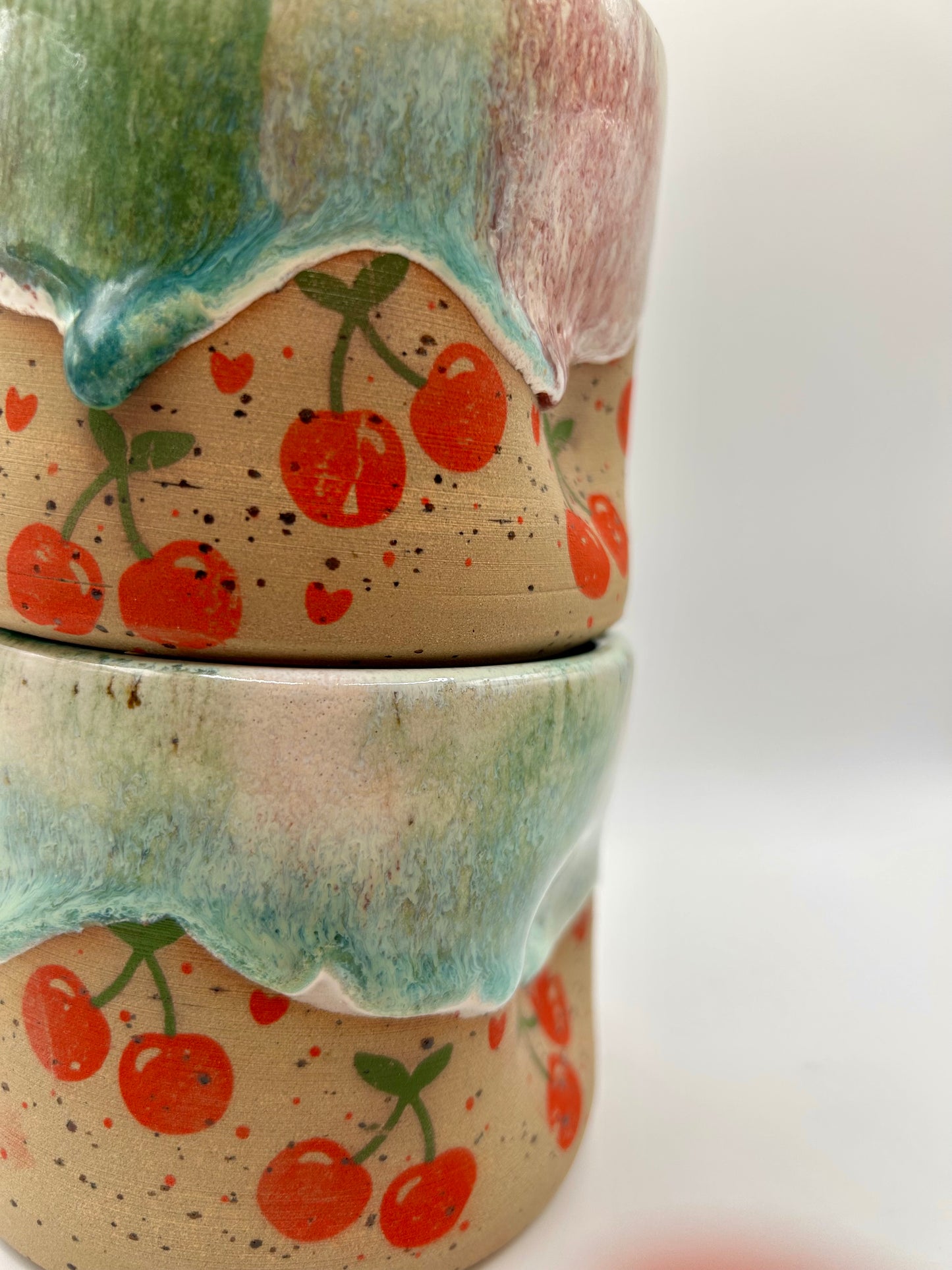 Fruity Handle Less Mug - Cherries