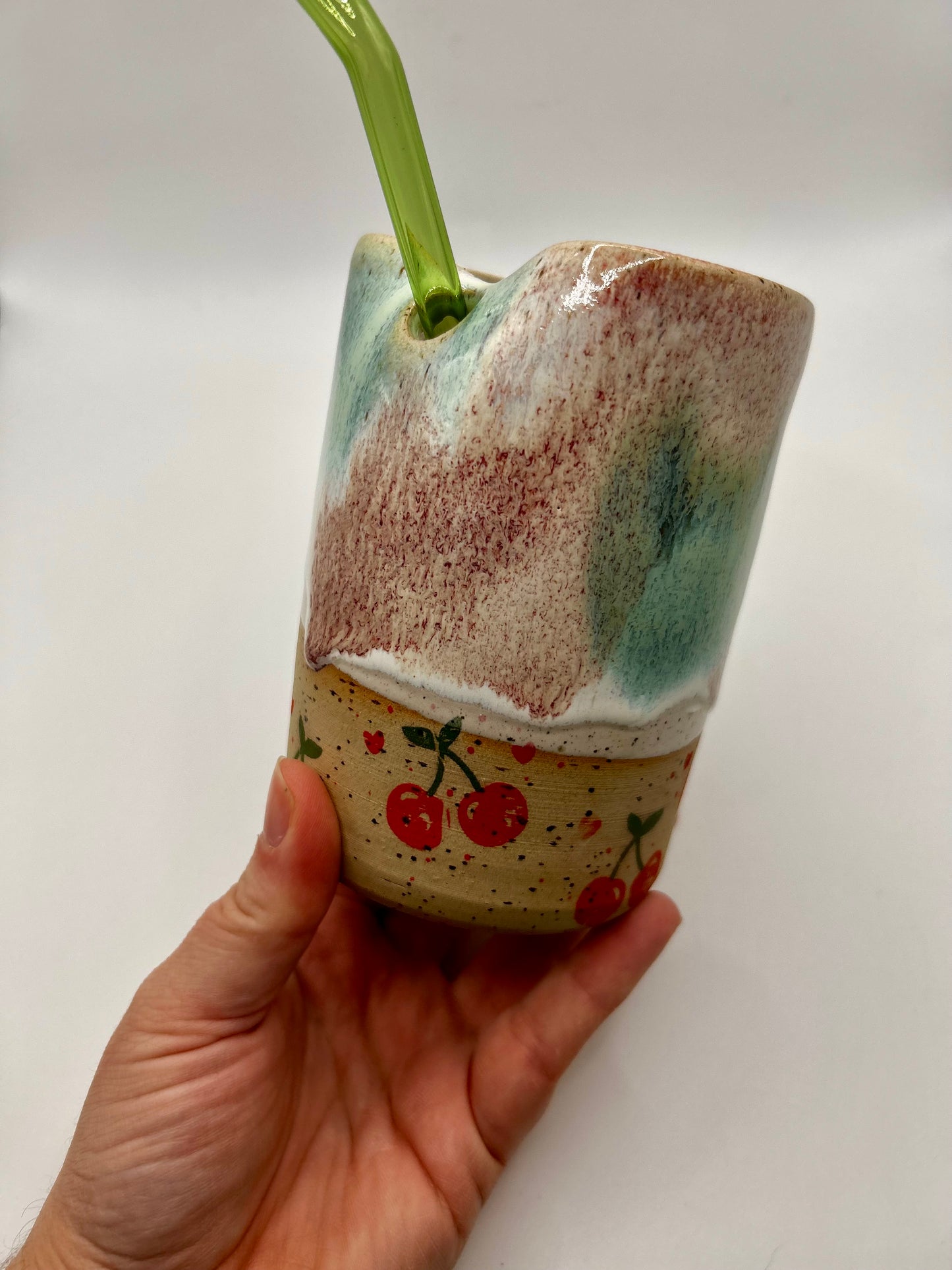 Fruity Straw Cup - Cherries