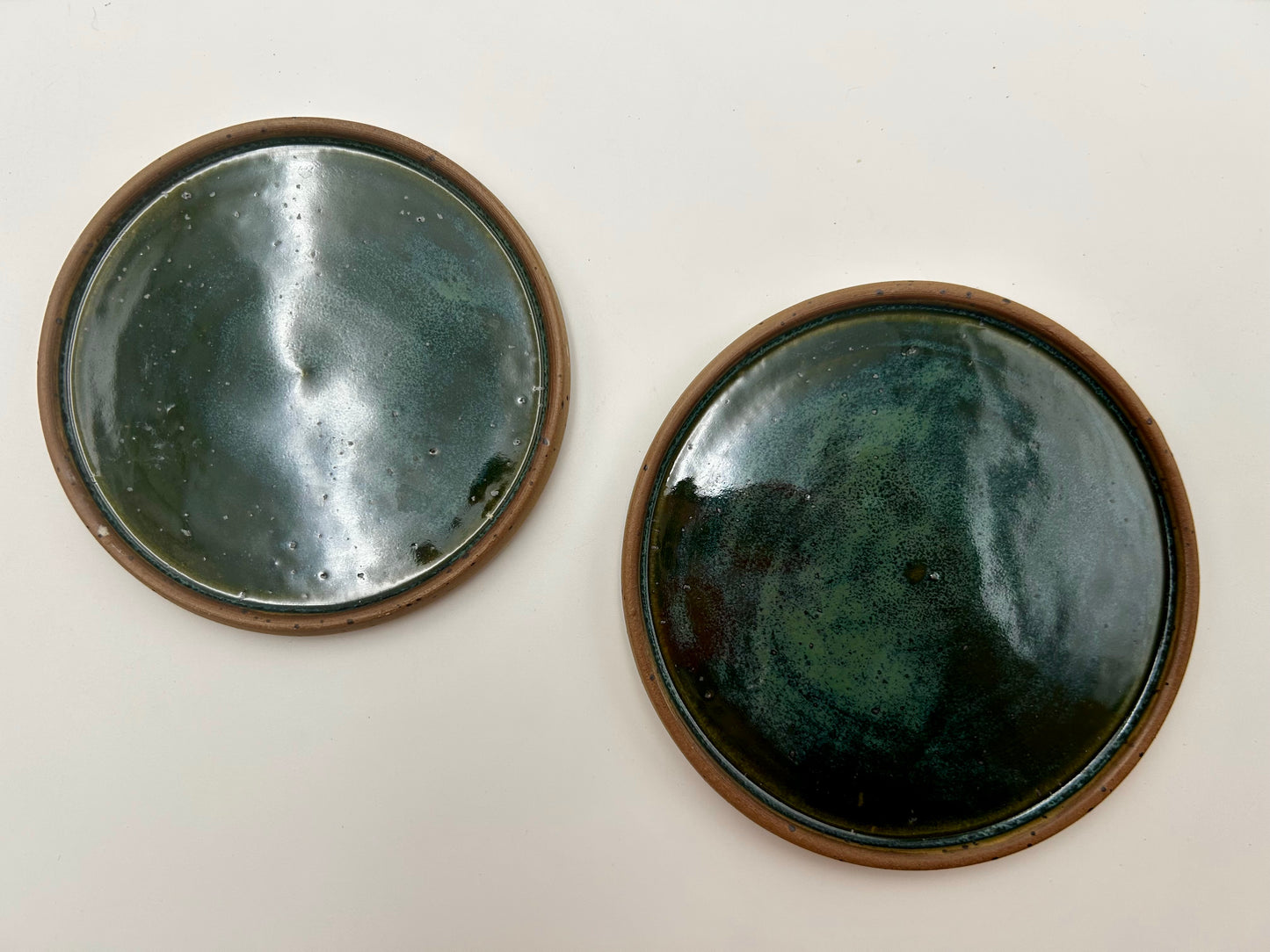 Set of Two Coasters - Emerald Green