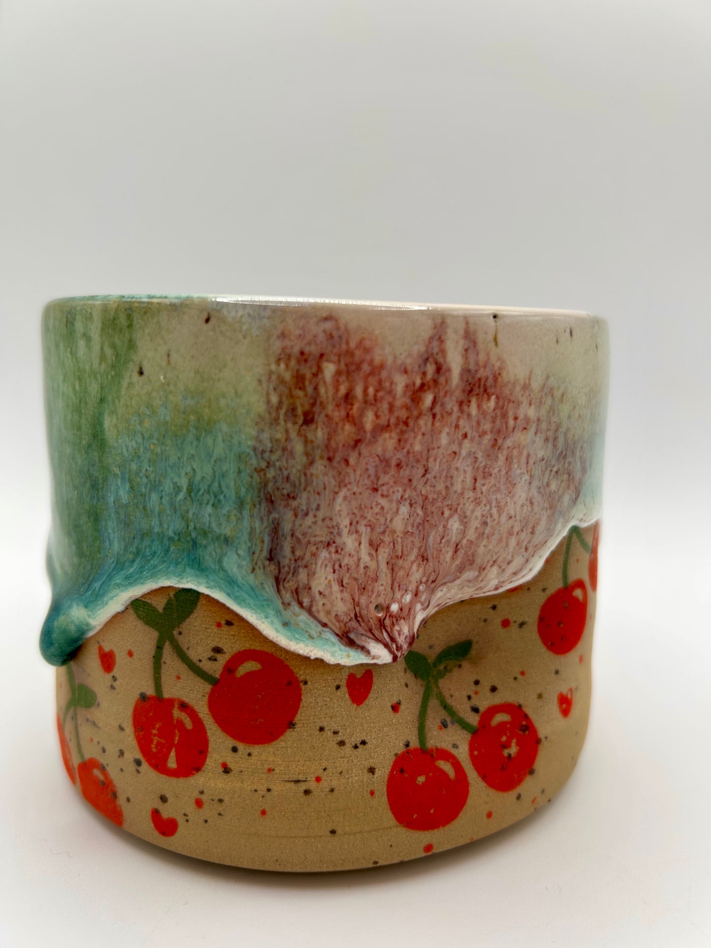 Fruity Handle Less Mug - Cherries