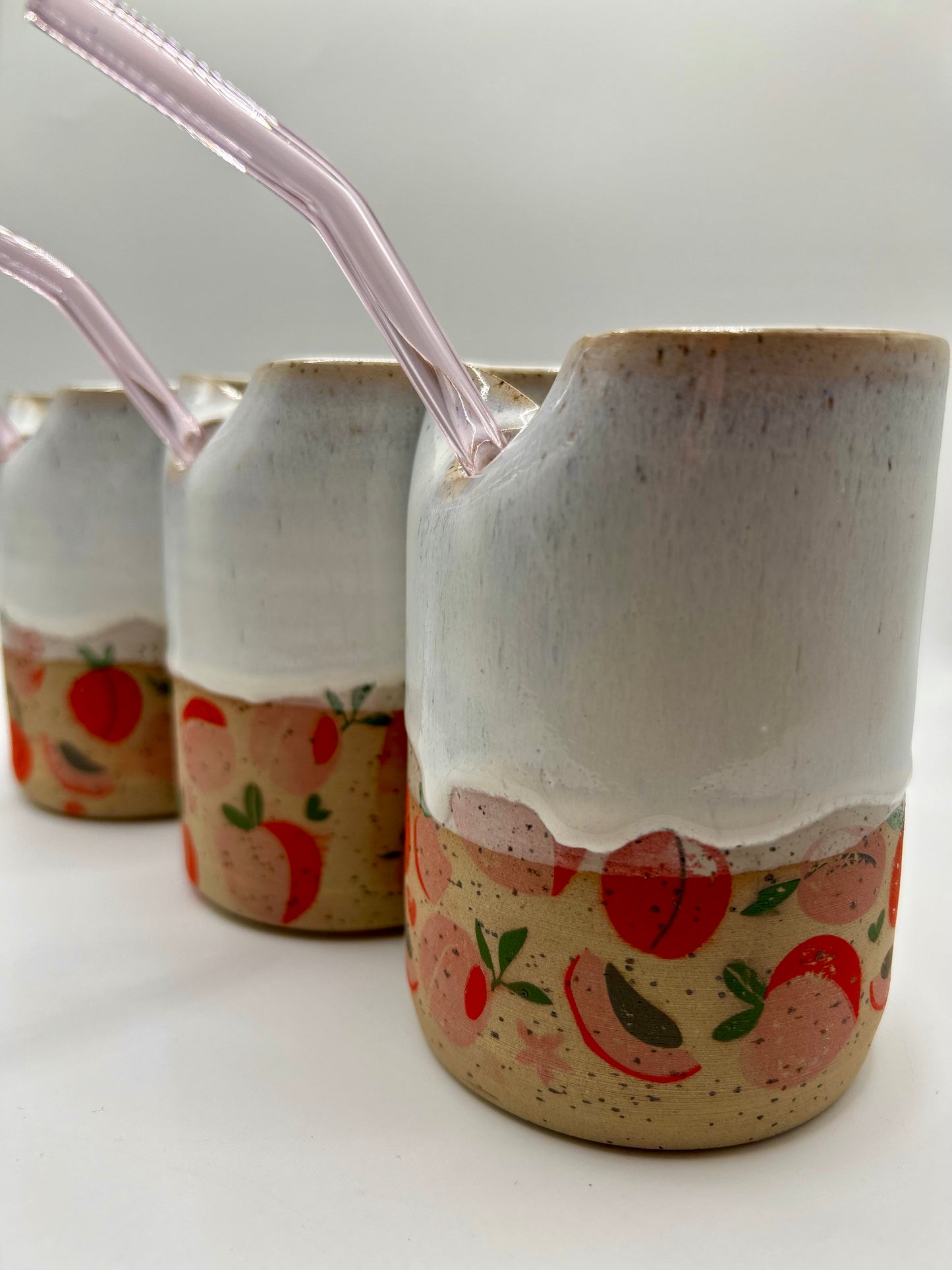 Fruity Straw Cup - Peaches and Cream