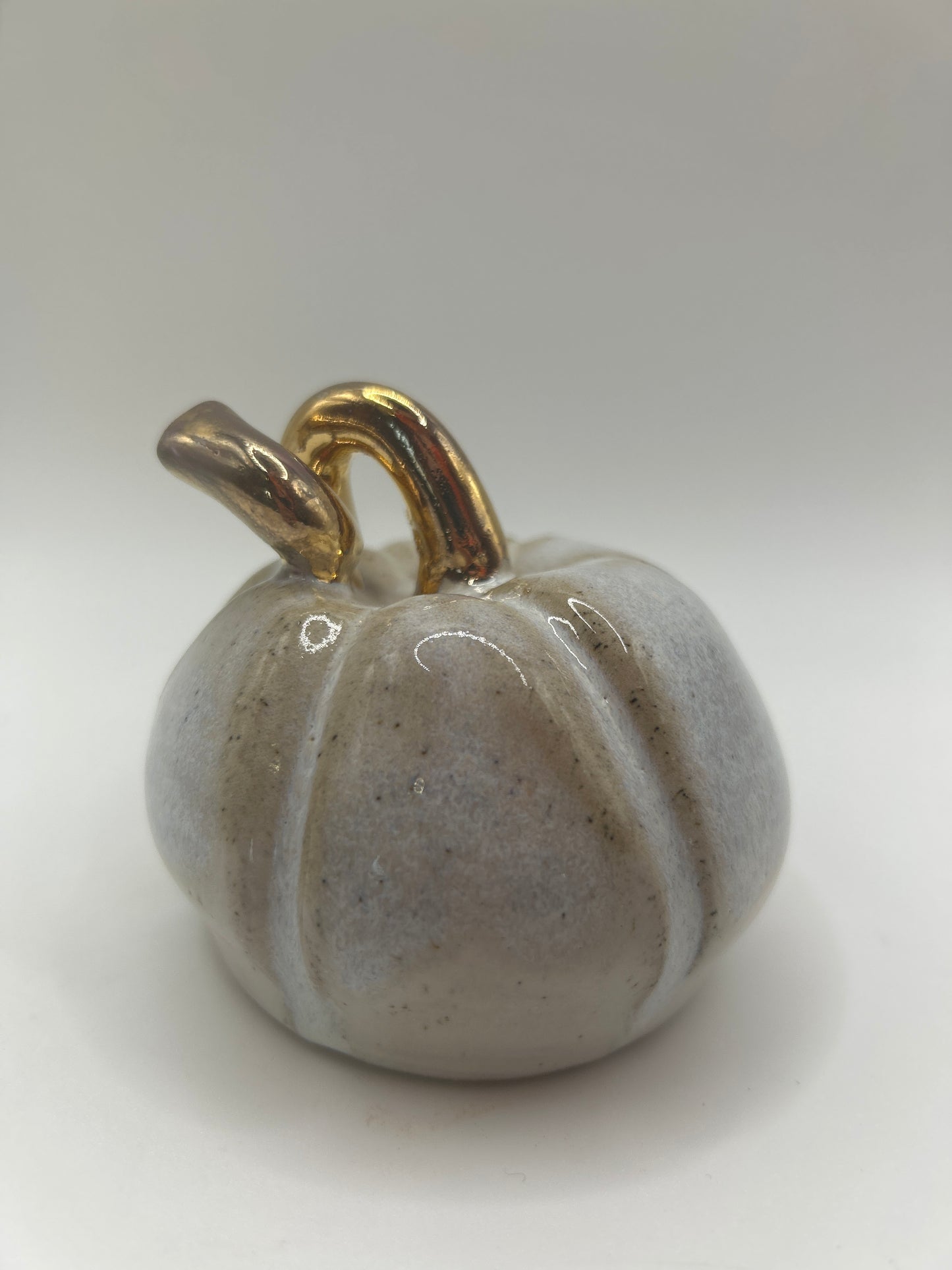 Pumpkin #22 - Medium Ivory and Gold