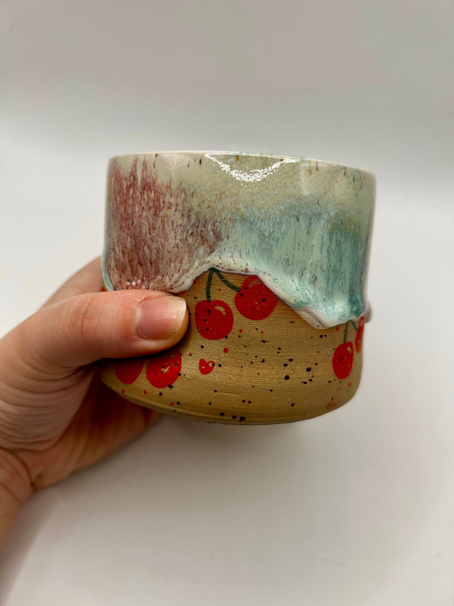 Fruity Handle Less Mug - Cherries