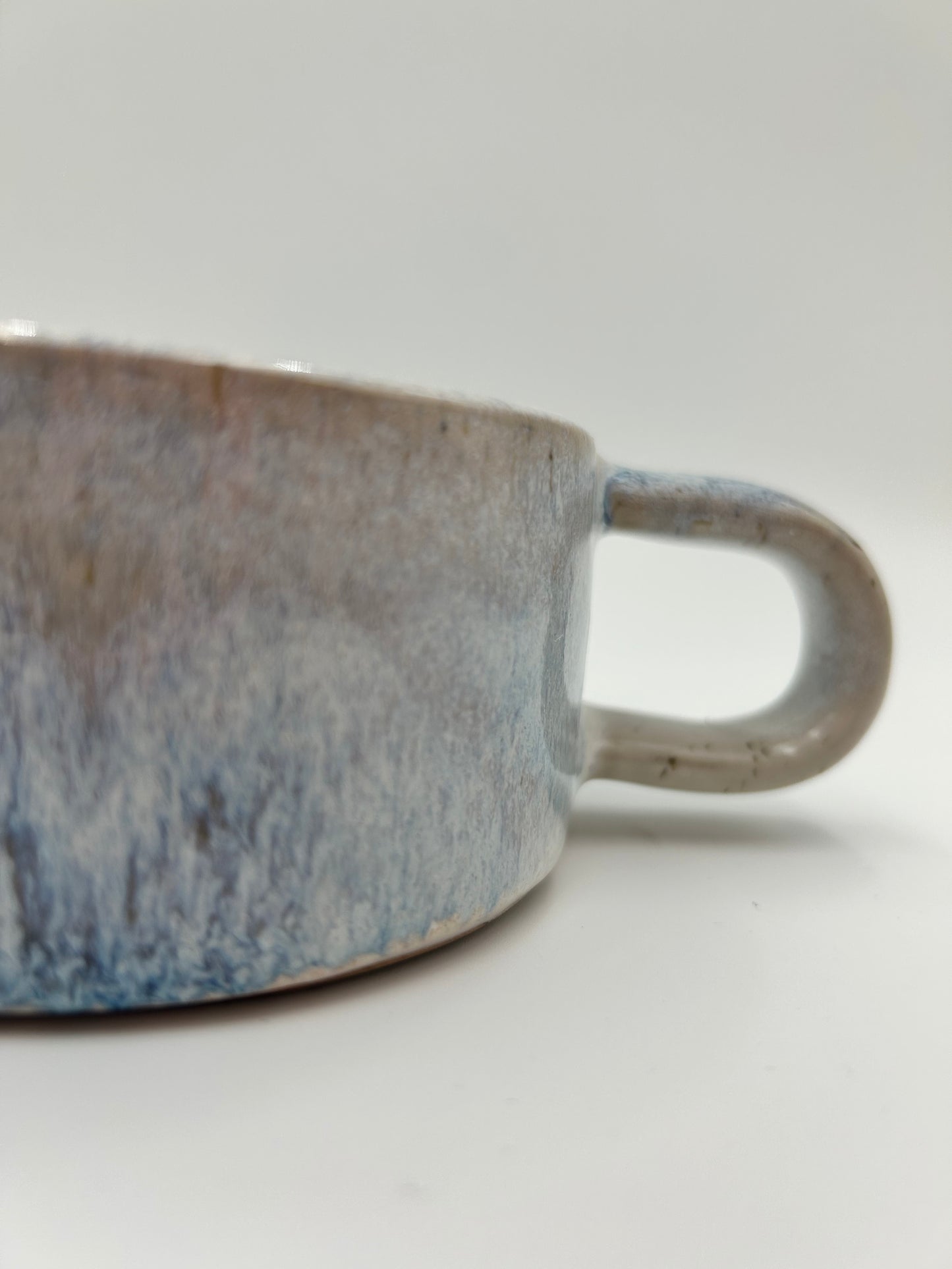 Flat White Mug - Low and Wide Stoneware Mug - Various Colours