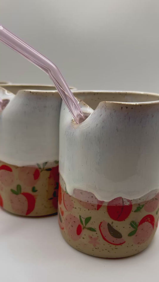 Fruity Straw Cup - Peaches and Cream