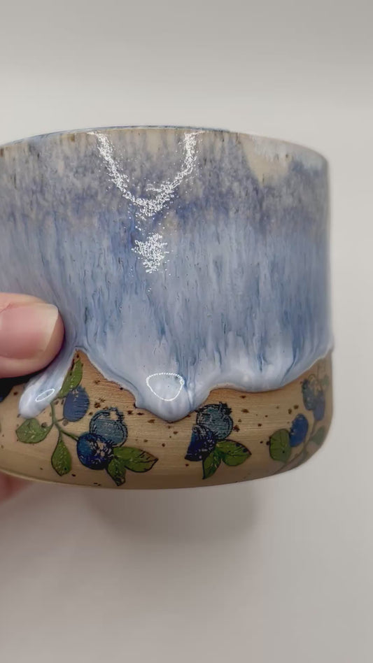 Fruity Handle Less Mug - Blueberries