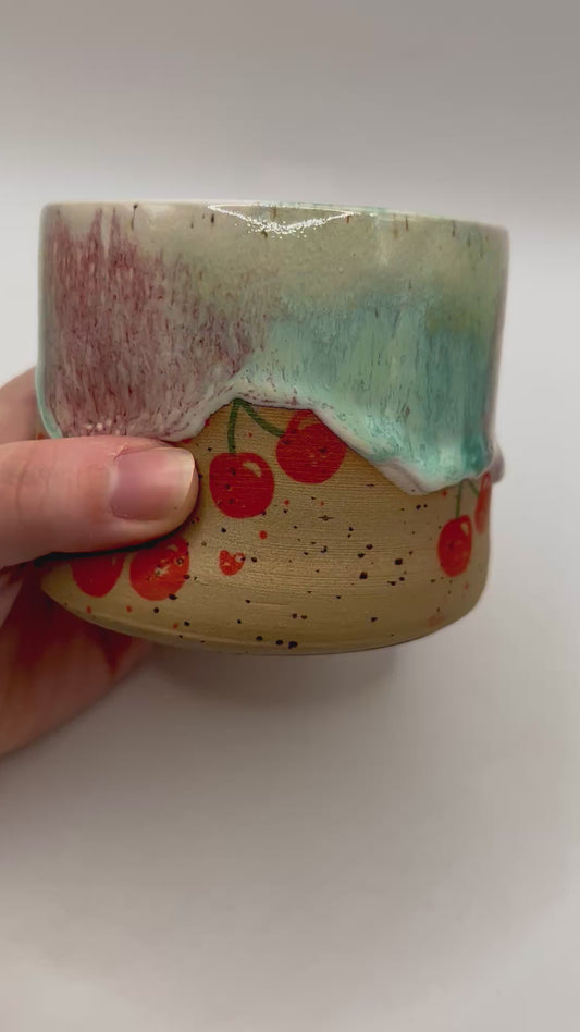 Fruity Handle Less Mug - Cherries